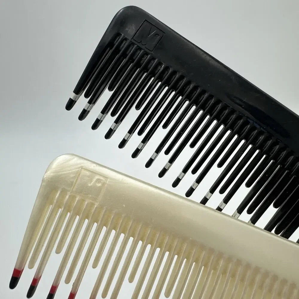 Lot Of 2 Vintage Tease Combs Black White